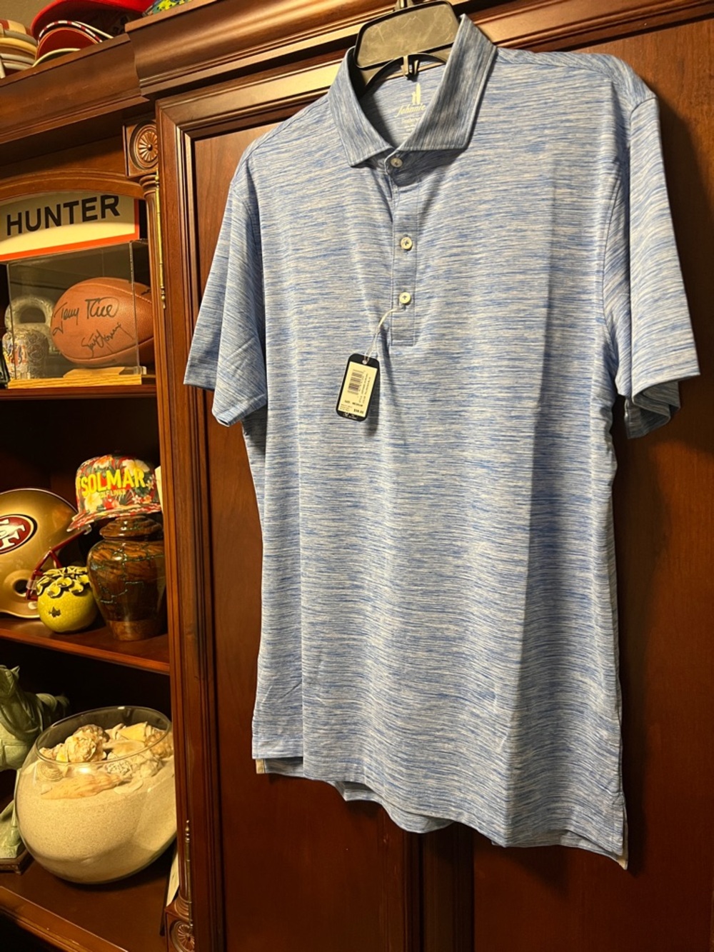 Brand New Johnnie-O Featherweight Performance Stretch Tennis 🎾 Blue Golf ⛳️ Polo - Picture 10 of 12